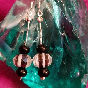 Black and White Dangle Earrings